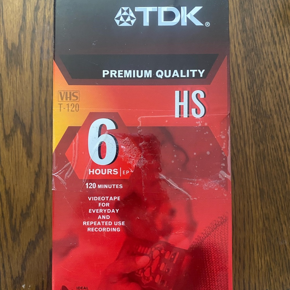 3 Pack Blank TDK T-120HS High Standard VHS Video Tape, Recording,
